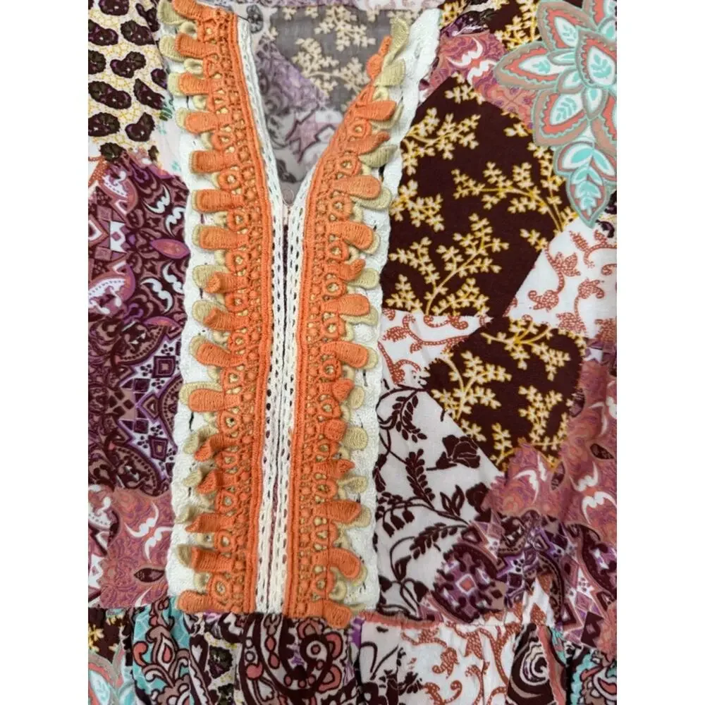 MYSTREE Boutique Boho Patchwork Sz SMALL - Picture 2 of 4